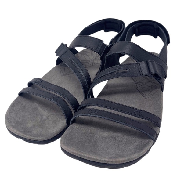 Merrell Sandspur Sandals Women's 10 Black Leather Comfort Strappy Sport Hiking - Picture 4 of 9